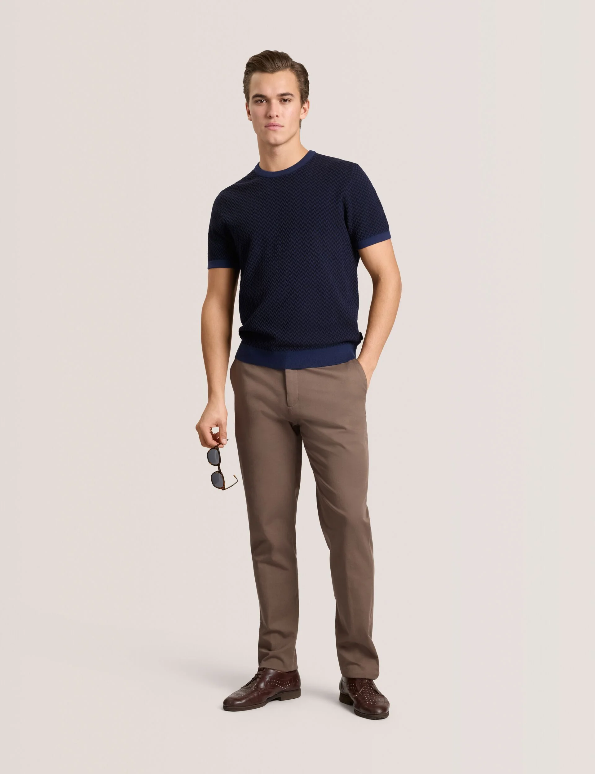 HERRINGBONE SWEATER | DARK NAVY - Image 2