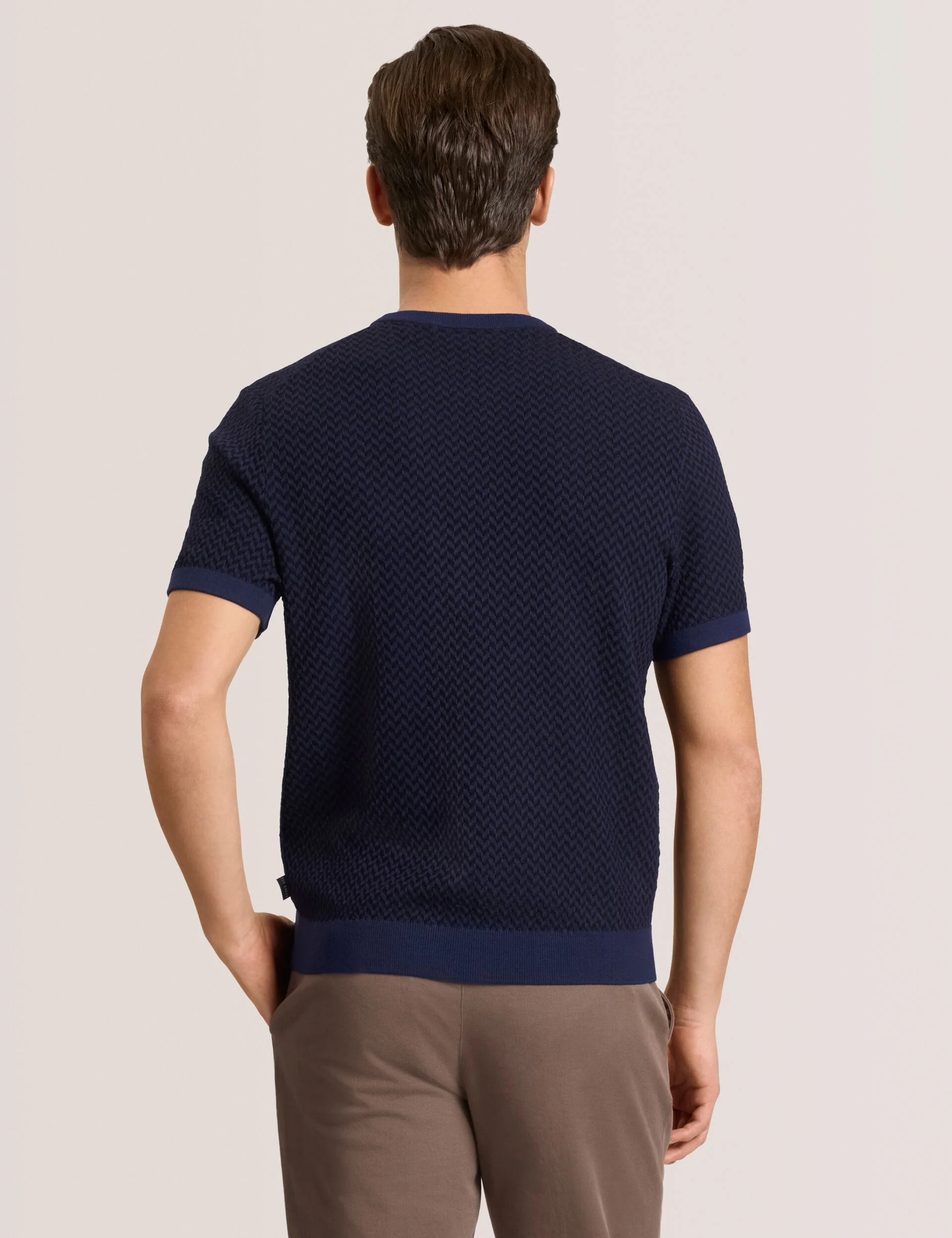 HERRINGBONE SWEATER | DARK NAVY - Image 5