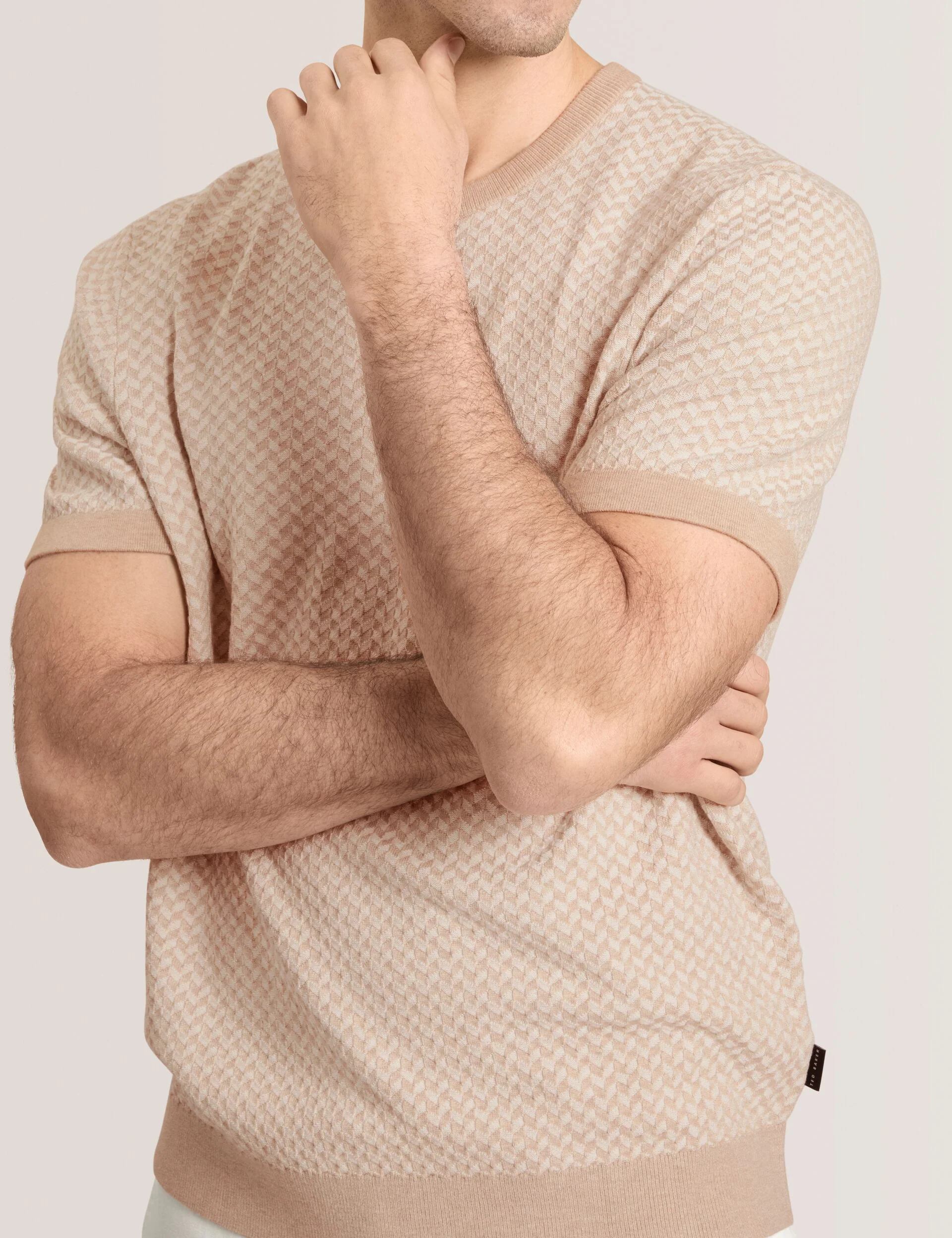 HERRINGBONE SWEATER | TAUPE - Image 4