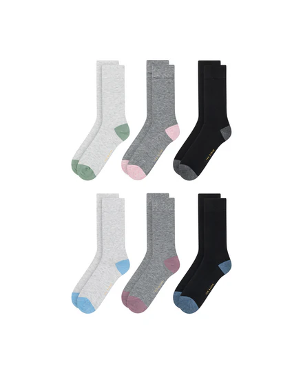 CREW SOCK CONTRAST TOE | BLACK