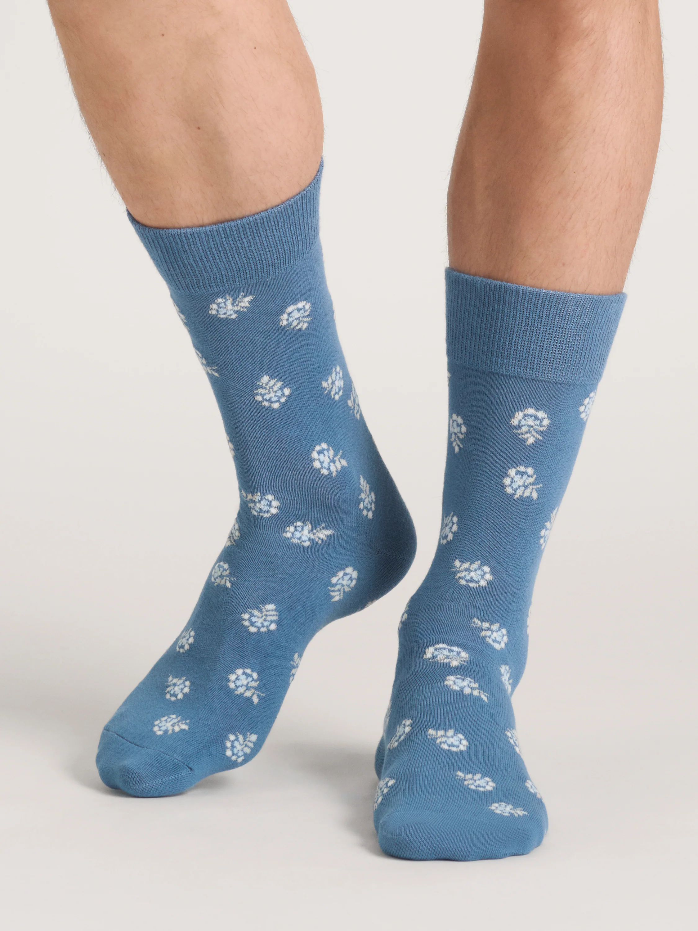 4 PK Men's Non Terry Dress Crew | BLUE - Image 2