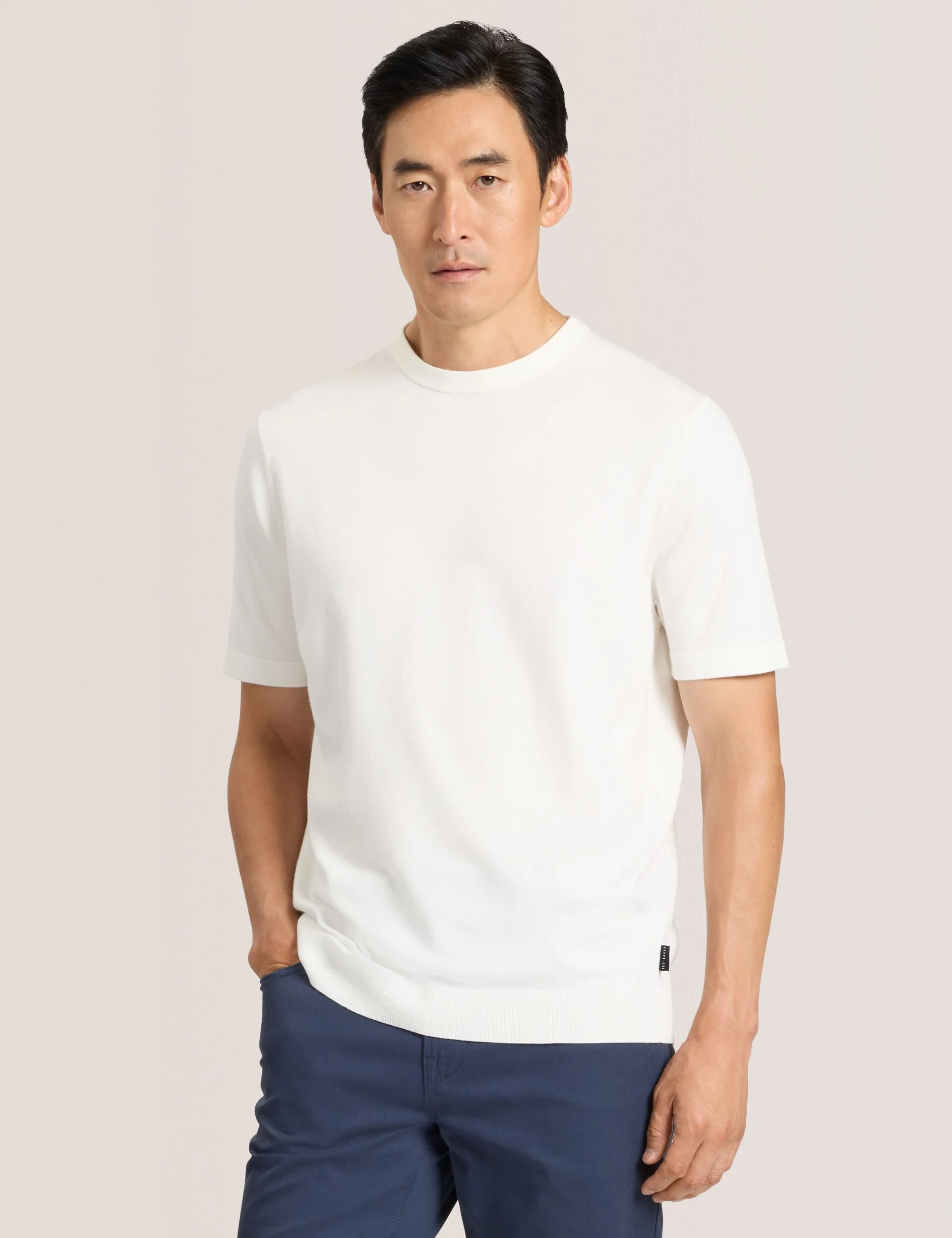MODERN VISCOSE BLEND CREW | WHITE